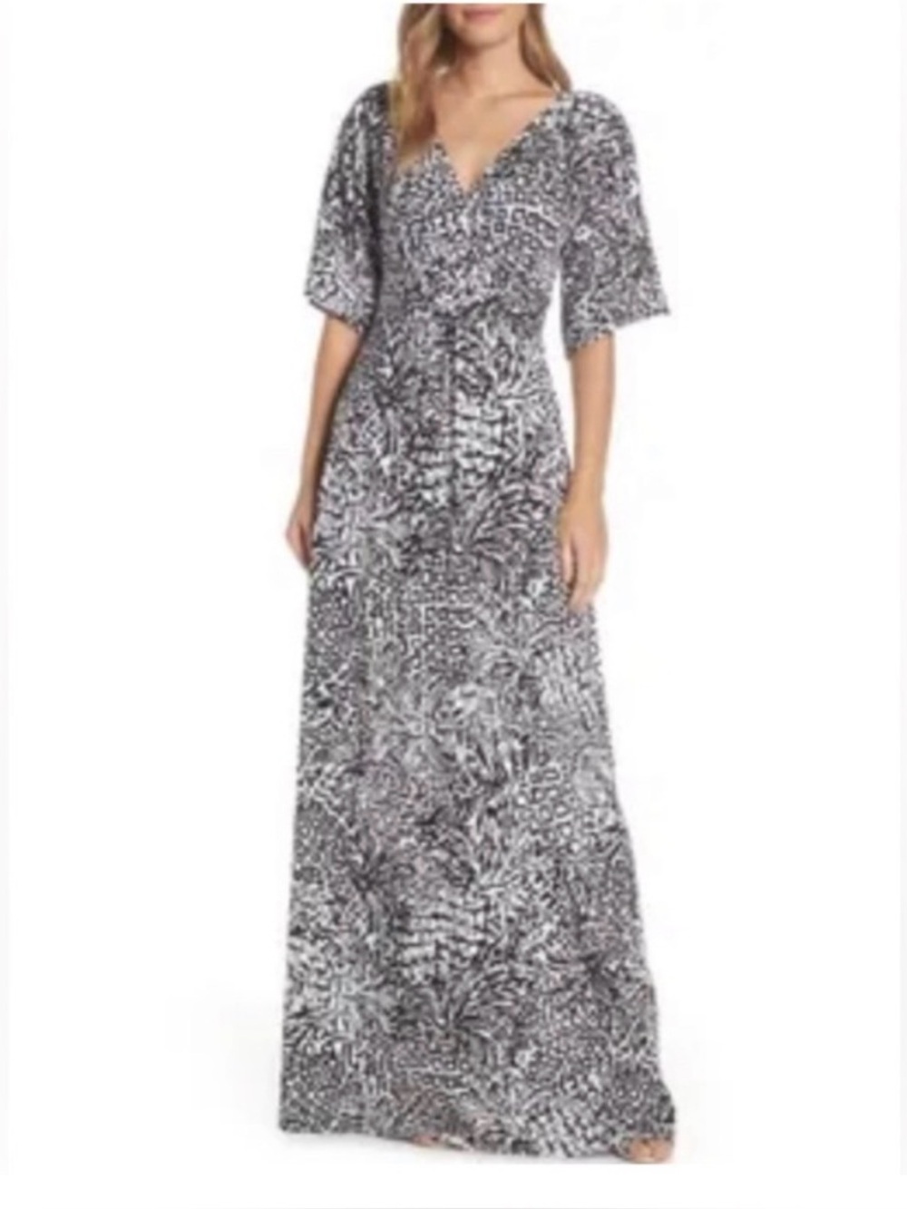 Lilly Pulitzer large parigi maxi dress black and white